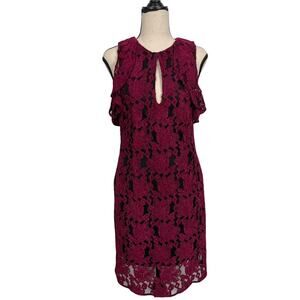 Cupcakes and Cashmere Dress Lace Sleeveless Ruffles Size Small NEW